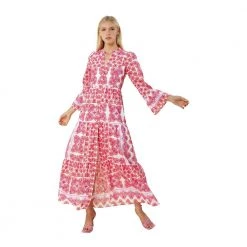 Hale Bob Long Cotton Dress Pink