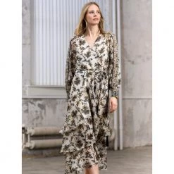 Haust Collection Multi Haust Long Fab Dress Kjoler Beige -Tilbud miinto Butikk unnamed file 632