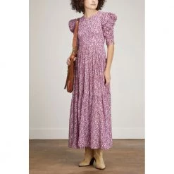 Pink Isabel Marant Sichelle Floral Maxi Dress Kjole Og Skjørt Pink -Tilbud miinto Butikk unnamed file 657