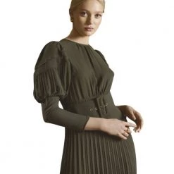 BY TIMO Pliss Midi Dress Green -Tilbud miinto Butikk unnamed file 71