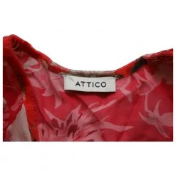 The Attico Beatriz Floral Print Maxi Dress Red