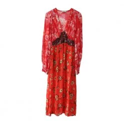 The Attico Beatriz Floral Print Maxi Dress Red -Tilbud miinto Butikk unnamed file 718