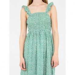 Neo Noir Kathy Flower Love Dress Green