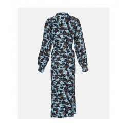 Moss Copenhagen Marcia Morocco Shirt Dress Aop - Baltic Sea Flwr Blue