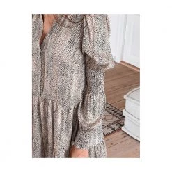 Neo Noir Maxi Dresses Beige