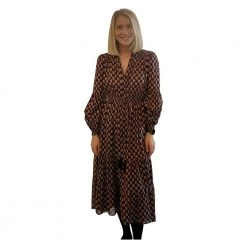 BY TIMO Bohemian Midi Dress Brown