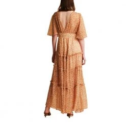 BY TIMO Open Back Dress Orange