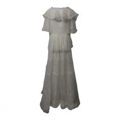 Alberta Ferretti Tiered Maxi Dress White -Tilbud miinto Butikk unnamed file 994